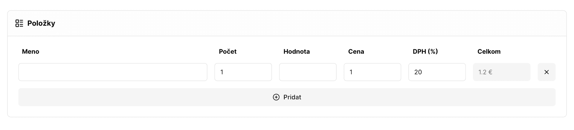 Možnosť vystavovania faktúr aj pre platiteľov DPH.